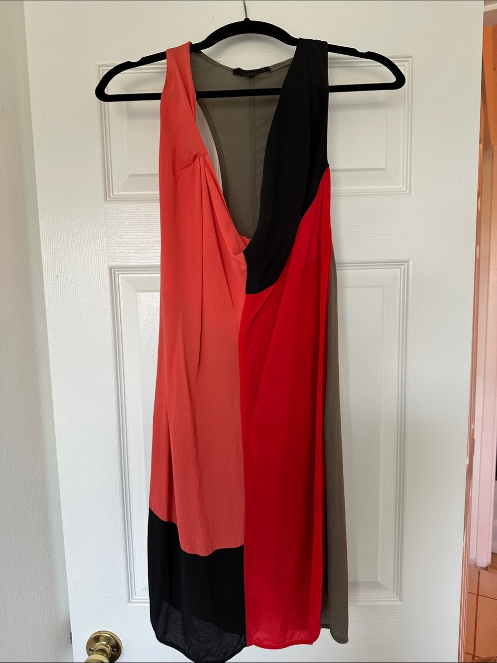 Alexander Wang 100% silk Colorblock Mini Dress